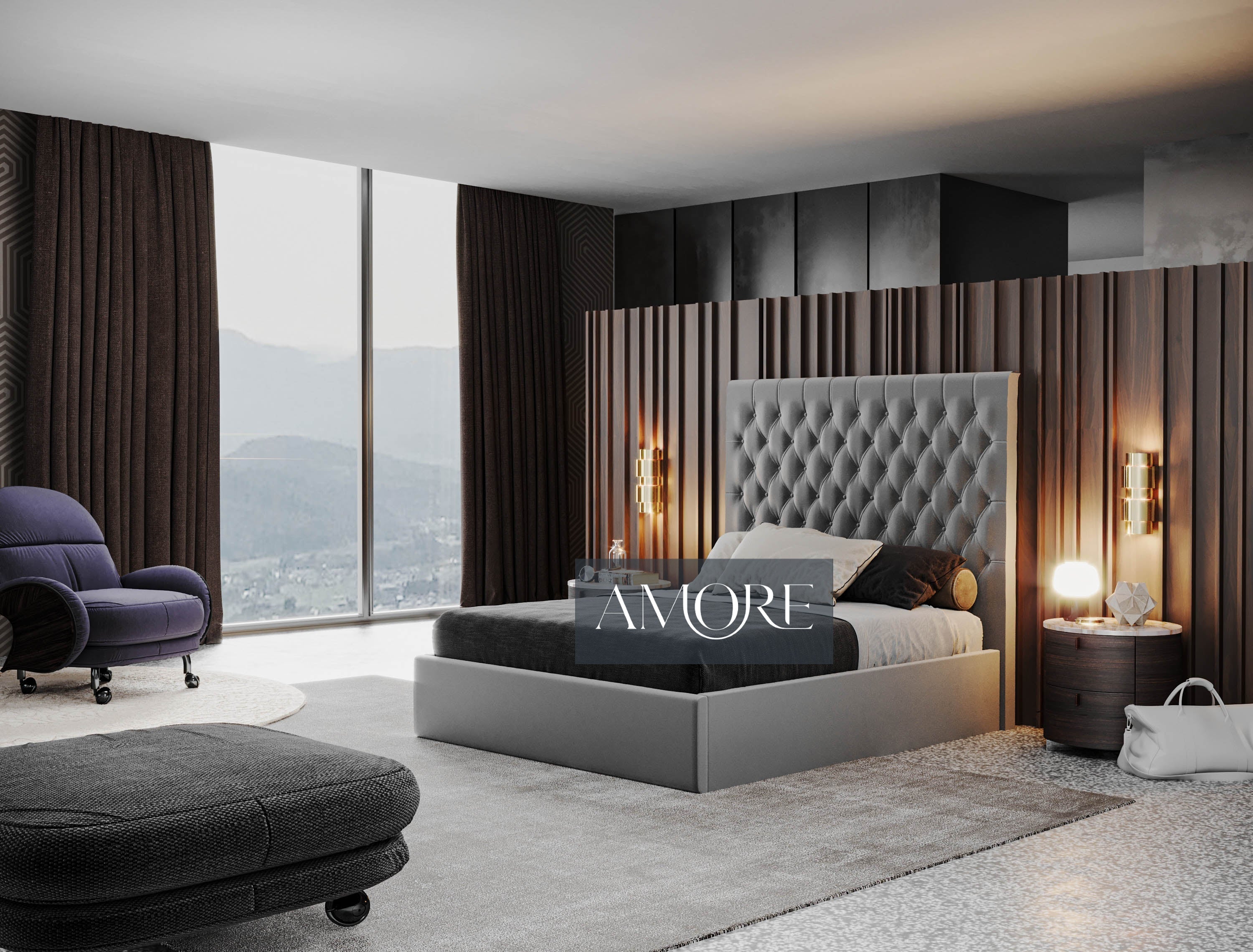 Abuaber upholstered clearance platform bed