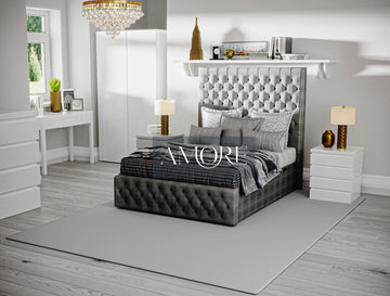 Ansley Chesterfield Designer Foot Divan Ottoman Storage Bed