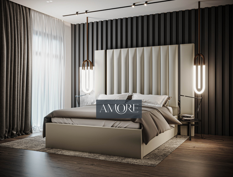 Queen bed frame with mirror headboard deals
