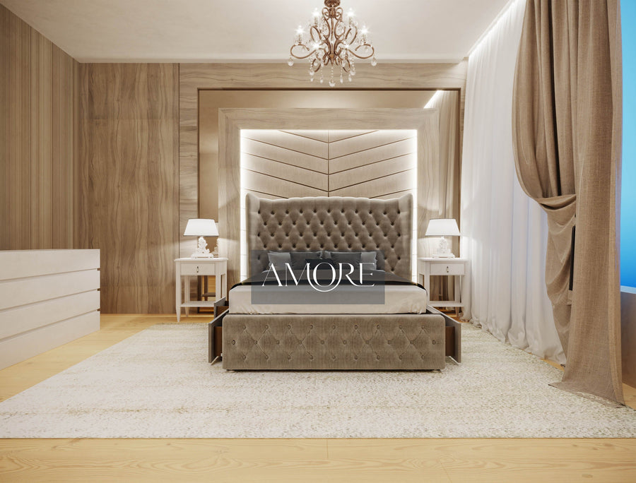 Winged cheap divan bed