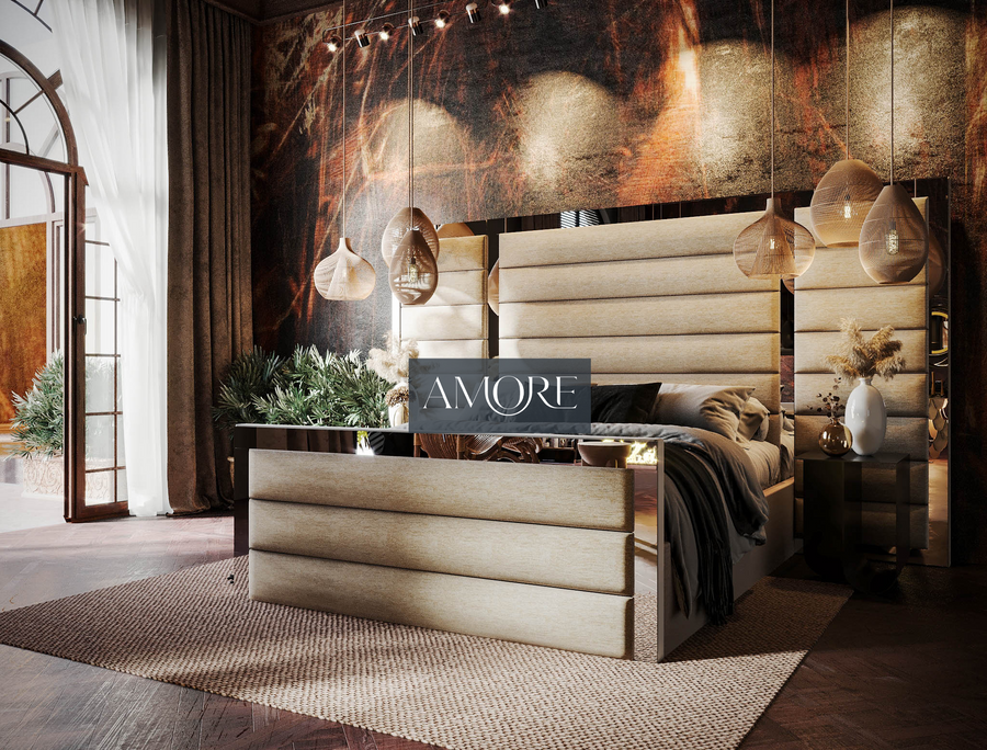 Beds with sales mirrored headboards