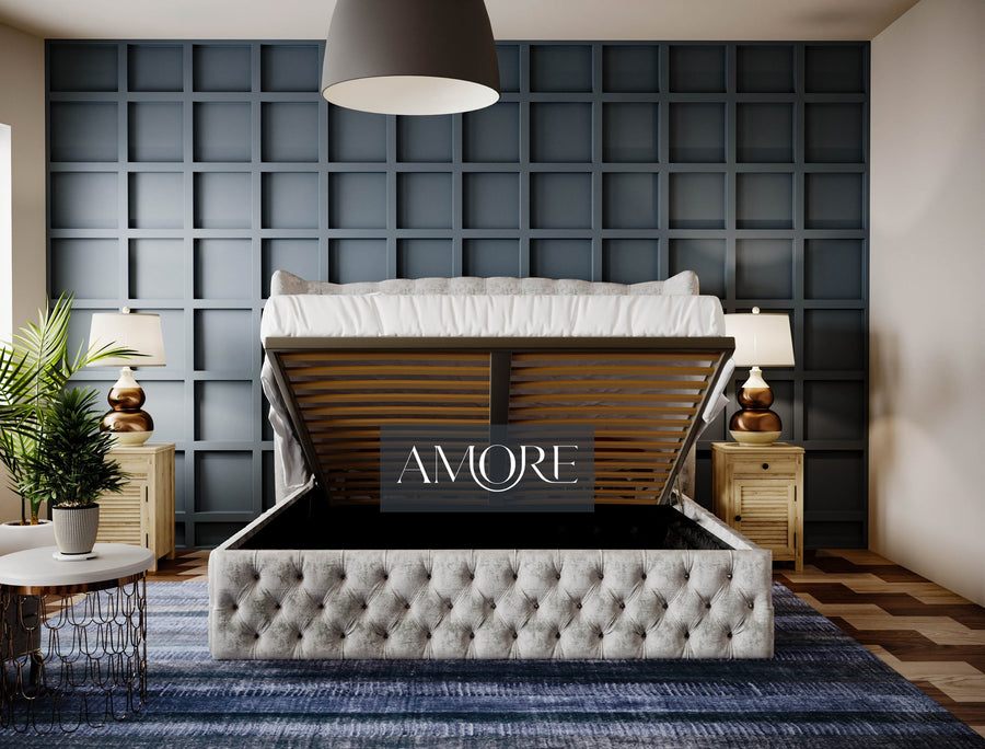 Faust Chesterfield Designer Bed - Amore